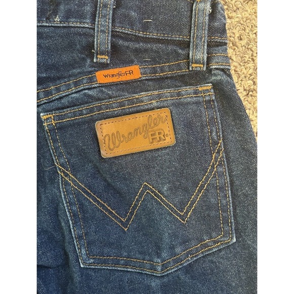 Wrangler Mens Jeans 13 Original FR Flame Resistant Straight Leg Dark Wash 30x30 - Picture 1 of 11